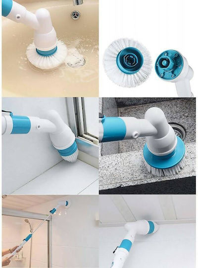 Plastic Rotating Cleaning Brush White Handle 23521-94