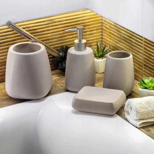 Kadax Set Accesorii Pentru Baie Ceramică Bej 3 Bucăți
