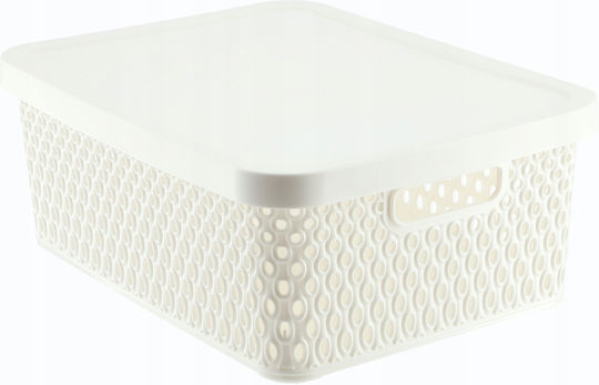 Kadax Storage Basket Plastic with Lid White 12lt 1pcs
