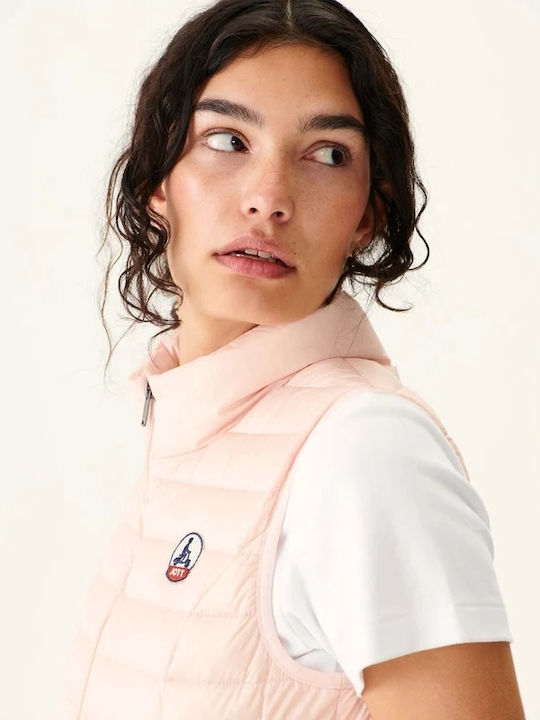 Jott Kurz Damen Ärmellos Puffer Jacke für Winter Light Pink