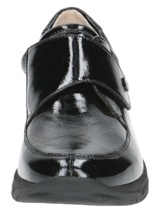 Leather Women's Moccasins in Black Color