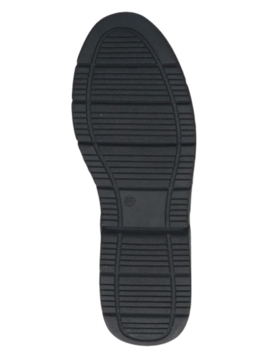 Leather Women's Moccasins in Black Color