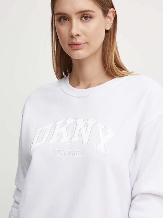 DKNY Γυναικείο Φούτερ Λευκό