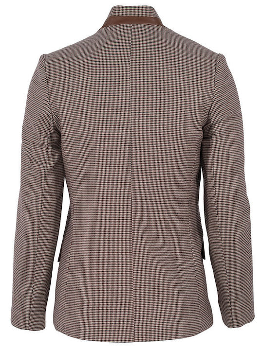 Forel Blazer pentru femei Piele Sacou Coffee