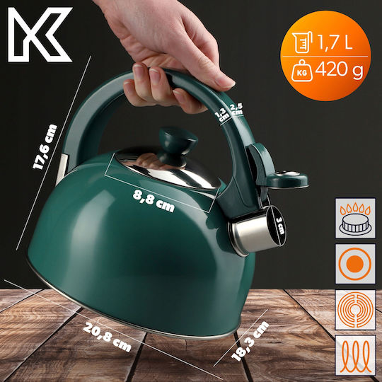 Kadax Ceainic Inox Verde 1700ml