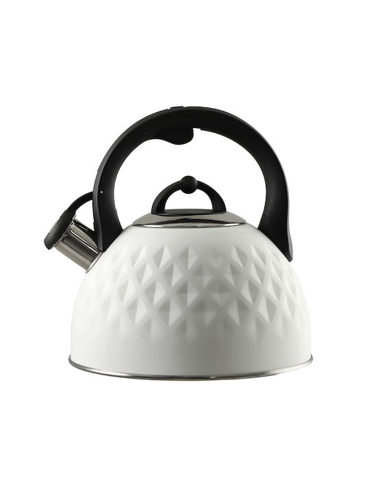 Kadax Teapot Stainless Steel White 2500ml