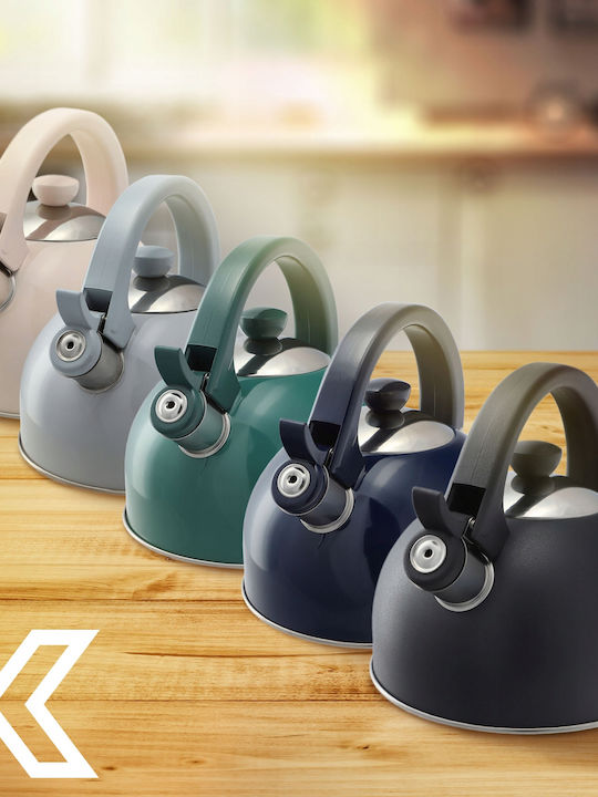 Kadax Teapot Stainless Steel Blue 1700ml