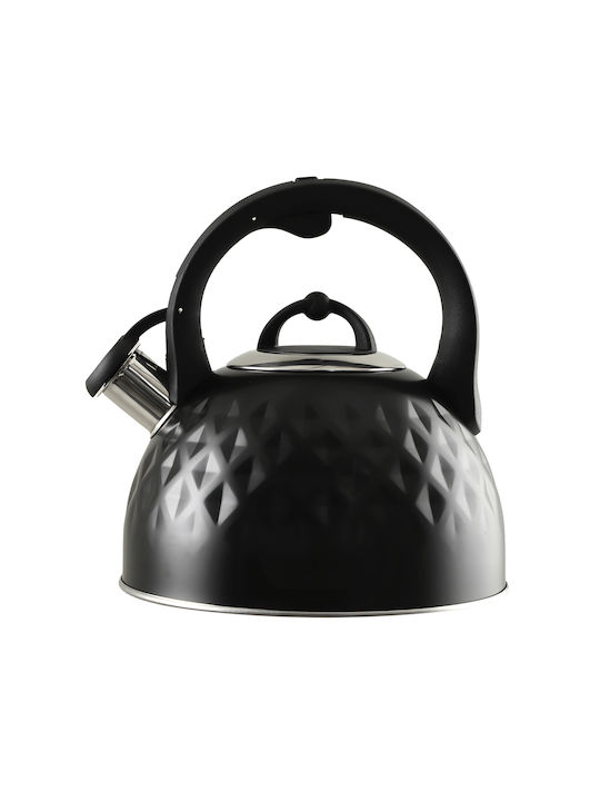Kadax Teekanne Rostfreier Stahl Schwarz 2500ml