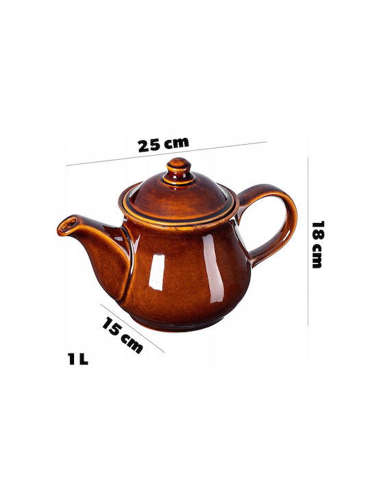 Kadax Teekanne Keramik Braun 1000ml