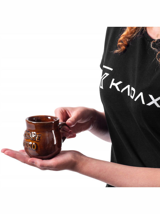 Kadax Чайник с Чаша Керамично Кафяв