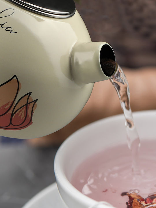 Kadax Τσαγιέρα Εμαγιέ Γκρι 2200ml