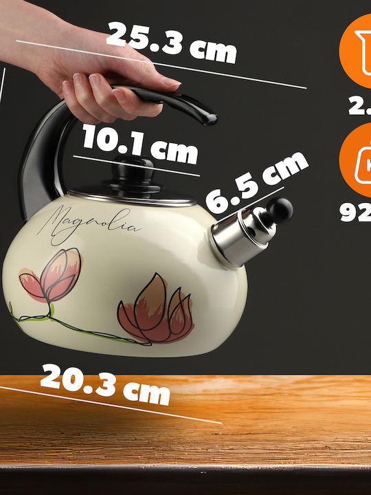Kadax Τσαγιέρα Εμαγιέ Γκρι 2200ml