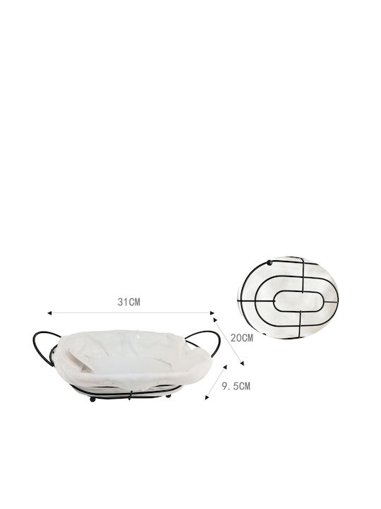 Tpster Bread Basket Metallic Black 30x24x10cm