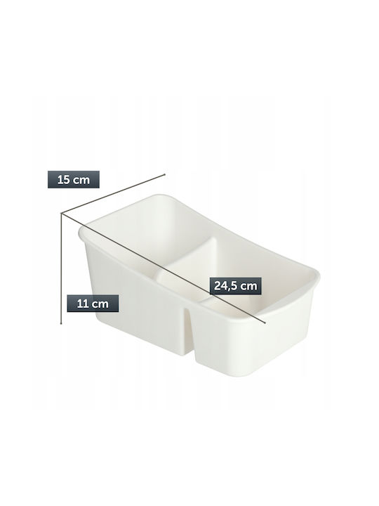 Kadax Plastic Tabletop Spice Rack Organizer White