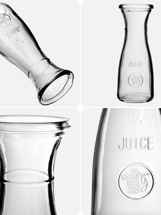 Kadax Sticlă Carafă de Servire Vin cu Dop Transparentă 1000ml 1buc