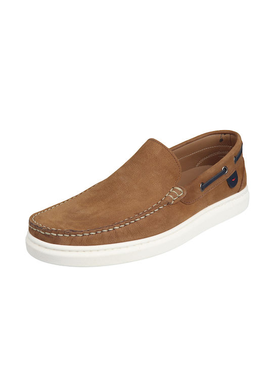 Damiani Suede Ανδρικά Boat Shoes σε Ταμπά Χρώμα