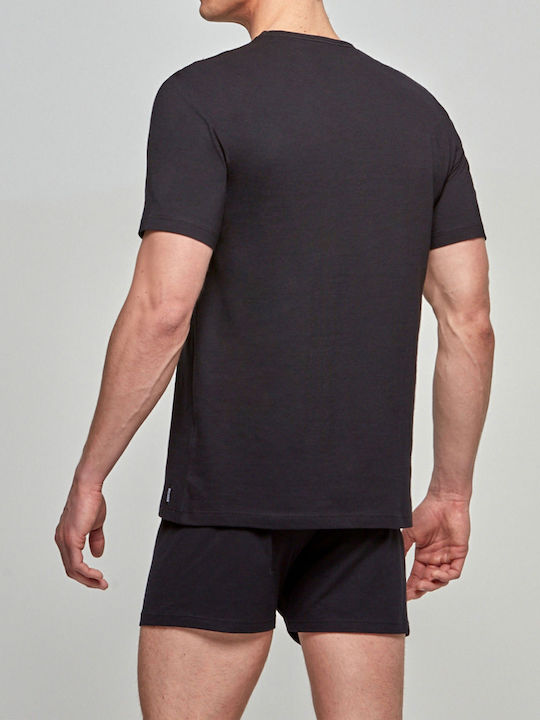 Herren Unterhemden BLACK 1Packung