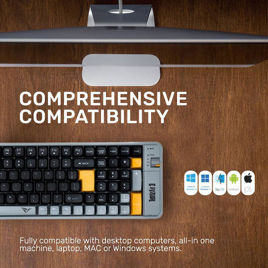 Alcatroz TETRIZ-AIR3-BLK 073-01-000996 Wireless Bluetooth Keyboard Only International English