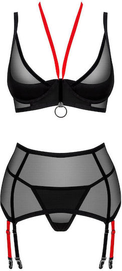 Glandez Sexy Seturi De Lenjerie Sexy Burgundy 3 Bucăți
