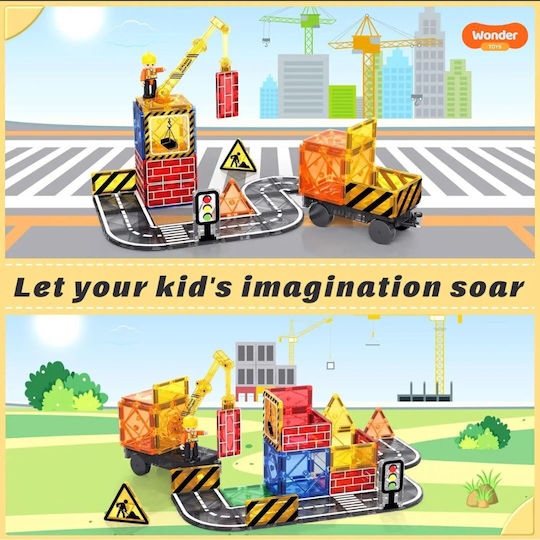 Wonder Toys Magnetic Construction Toy Pieces Classic