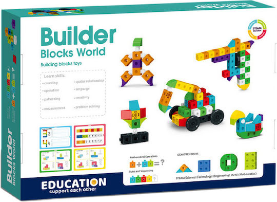 Bufnitel Construction Set Building Blocks - Learn and Have Fun for 3+ Years 120 Pieces