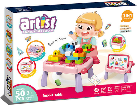 Bufnitel Τουβλάκια 3 in 1 Construction Table - Bunny για 3+ Ετών 50τμχ