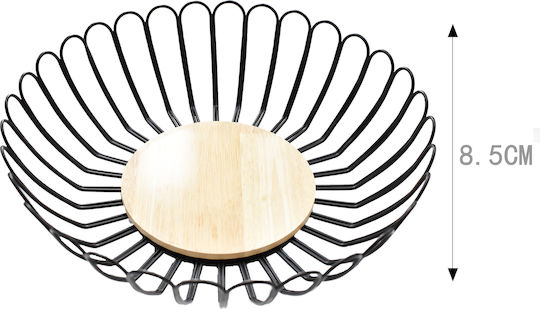 Tpster Bol Metalic Negru 27x25x8.5 cm
