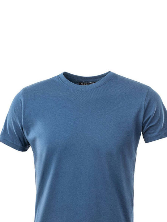 Al Franco Men's Short Sleeve T-shirt Blue