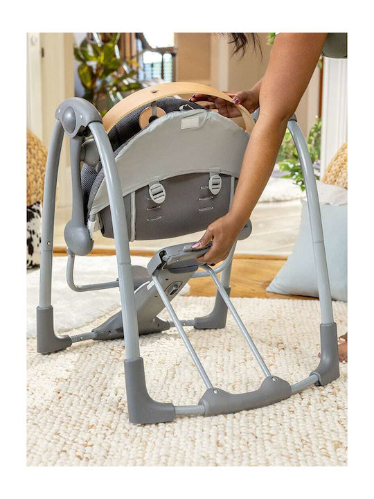 Ingenuity Electric Baby Relax Swing Swing 'n Go Portable Swing with Music Gray for Child up to 9kg