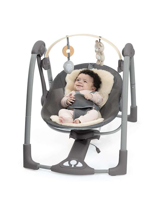 Ingenuity Electric Baby Relax Swing Swing 'n Go Portable Swing with Music Gray for Child up to 9kg
