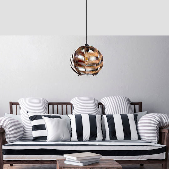 Sphere Pendant Light Brown 30x30x60cm