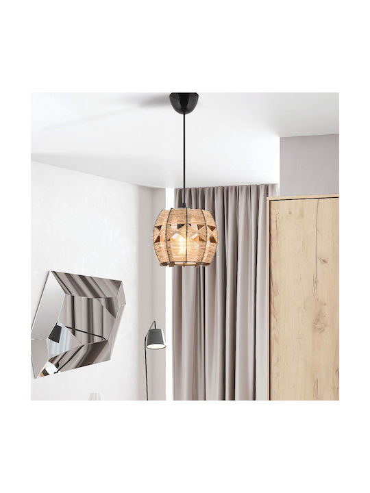 Barril Adjustable Pendant Light Brown with Socket E27 20x20x60cm