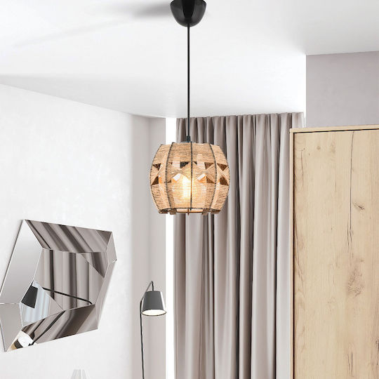 Barril Pendant Light Brown 20x20x60cm