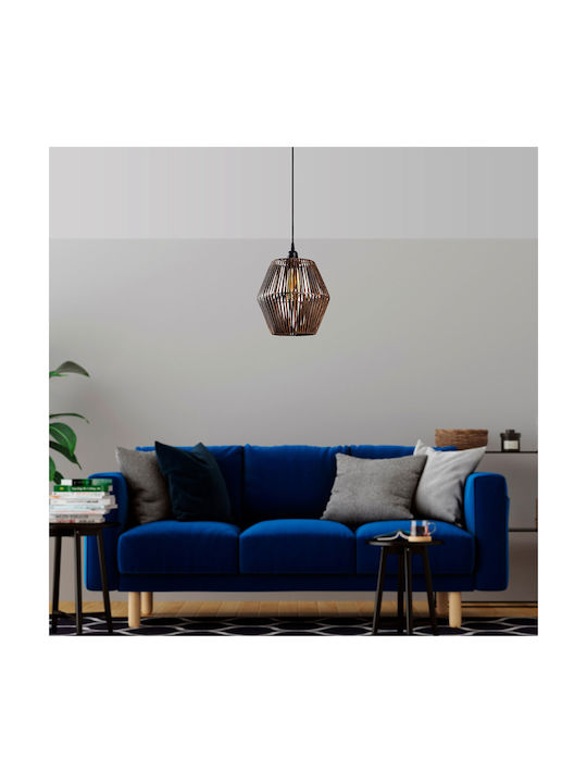 Gonio Adjustable Pendant Light Brown with Socket E27 25x25x70cm