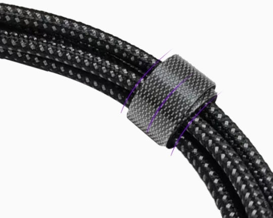 Buddi USB 2.0 Cable USB-C male - USB-C 60W Μαύρο 2m 122490