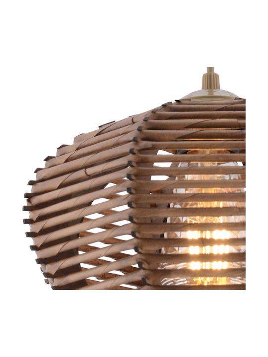Barlas Adjustable Pendant Light Brown with Socket E27 25x25x55cm