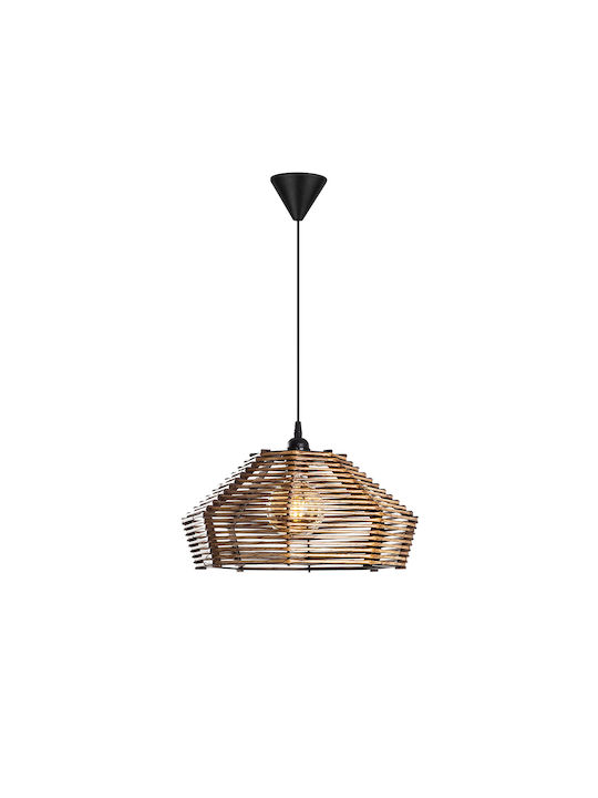 Marquee Adjustable Pendant Light Brown with Socket E27 35x35x65cm