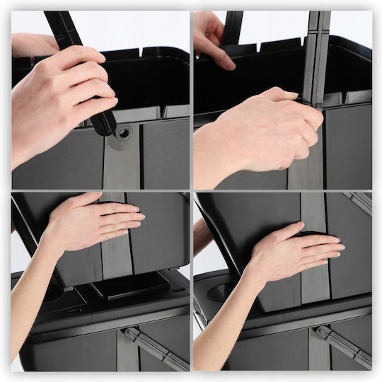 Kadax Waste Bin Waste Plastic Black 25lt 1pcs