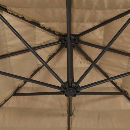 Ομπρέλα Στρογγυλή Ξύλινη Καφέ Φ2.5xΥ2.5m