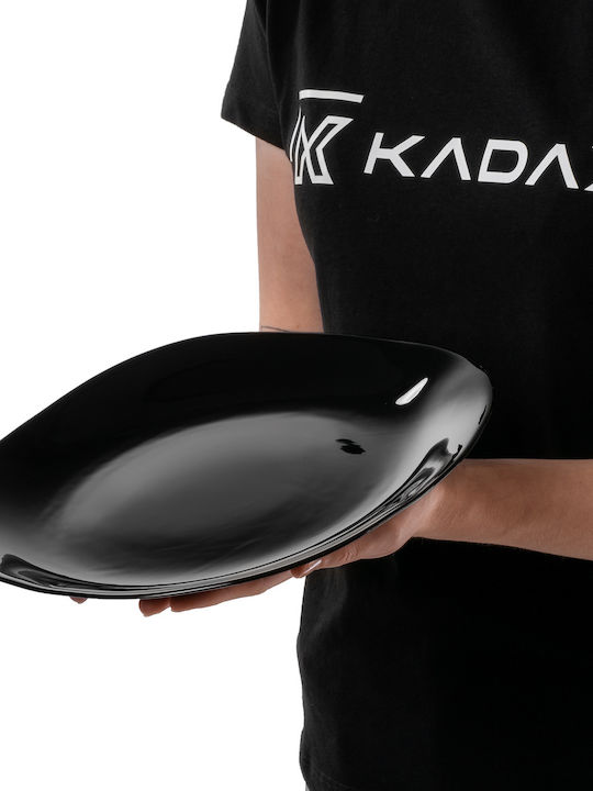 Kadax Teller Untiefe Oval Schwarz 28x28cm