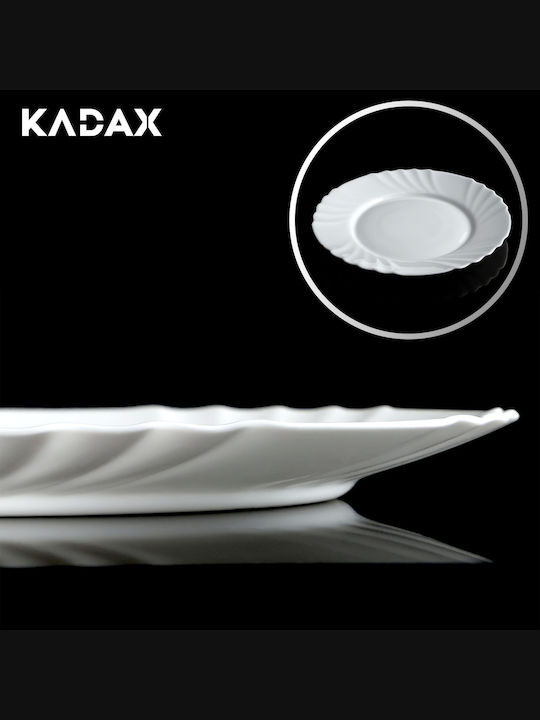 Kadax Чиния Плитко Бял с Диаметър 25см