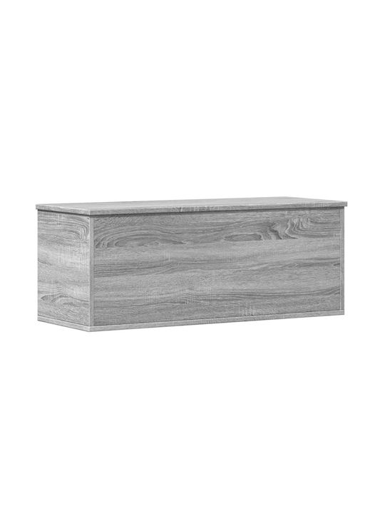 vidaXL Wooden Decorative Trunk Gray 90x35x35cm