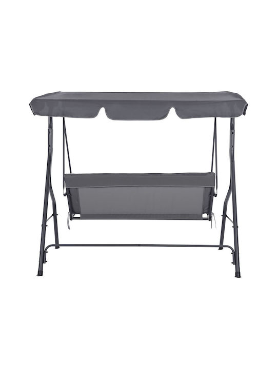 Likid Garten & Veranda Schaukel mit Basis und Kissen 3 Sitze Metallisch Gray L170xB110xH153cm