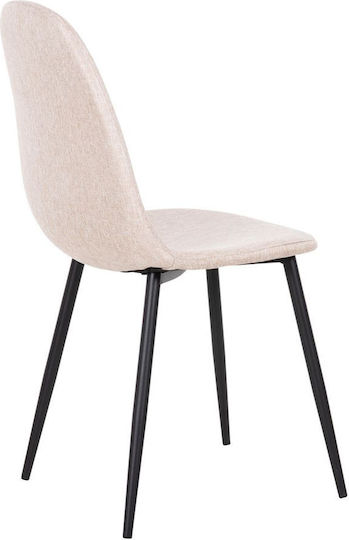 Leonardo Dining Room Fabric Chair Beige 42x49x84cm