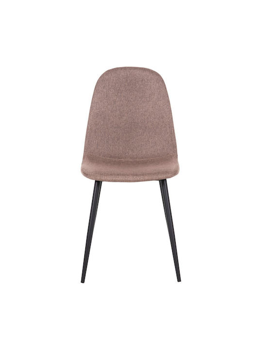 Leonardo Dining Room Fabric Chair Ecru 42x49x84cm 4pcs