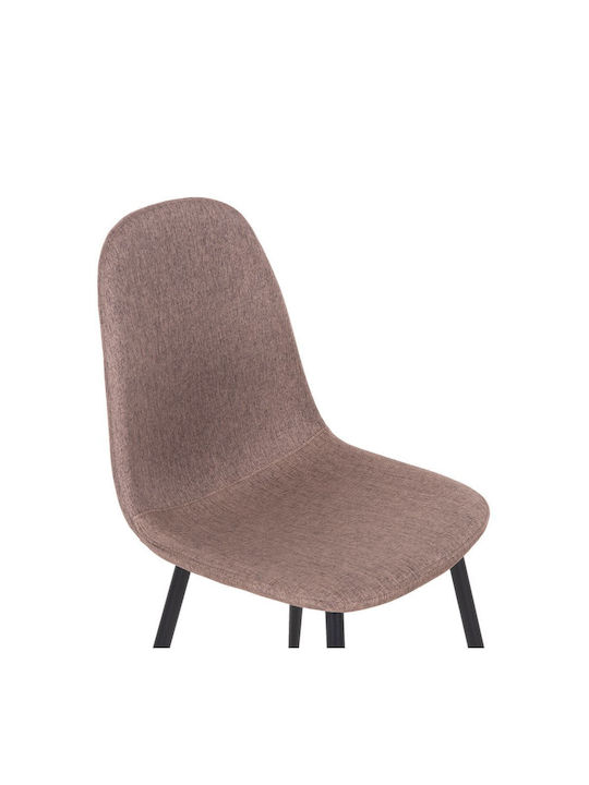 Leonardo Dining Room Fabric Chair Ecru 42x49x84cm 4pcs