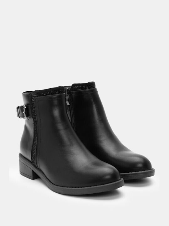 Botine cu strasuri 4313101-negru