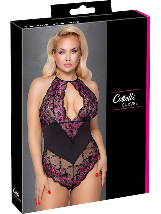 Bodysuit Sexy Cu Dantelă Roz