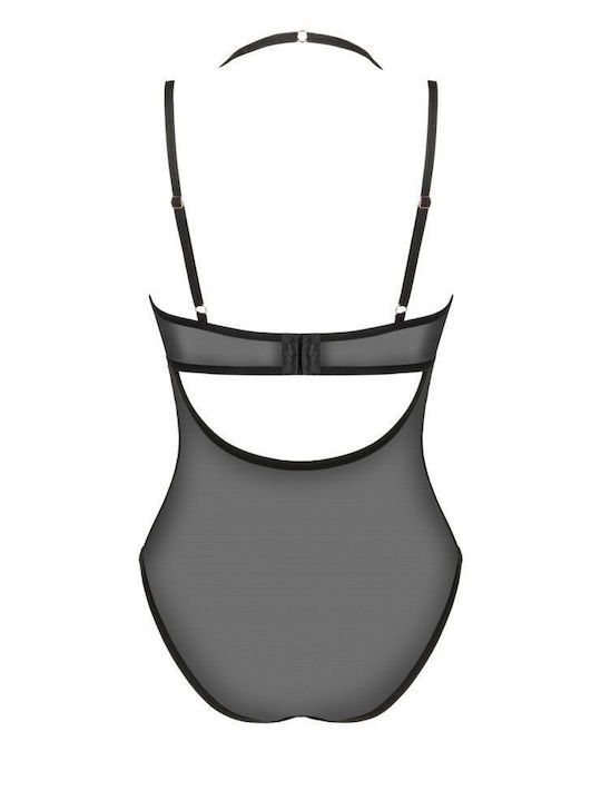 Selinne Bodysuit Sexy Plasă Negru