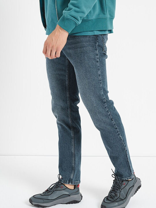 Ανδρικό Παντελόνι Τζιν με Slim Tapered Εφαρμογή Whale Dark Blue